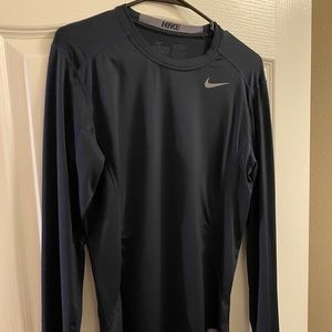 Nike pro combat navy blue DryFit Shirt